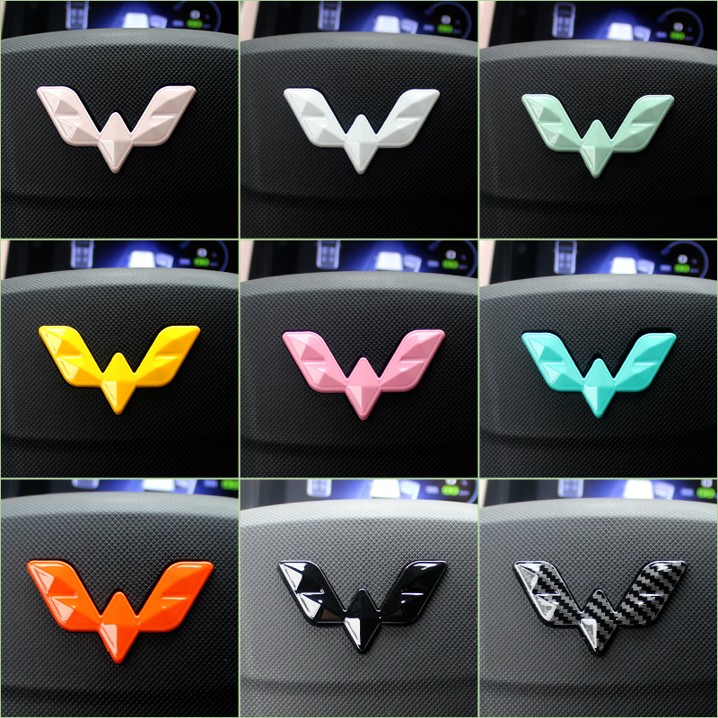 mini马卡龙方向盘前后配饰车标