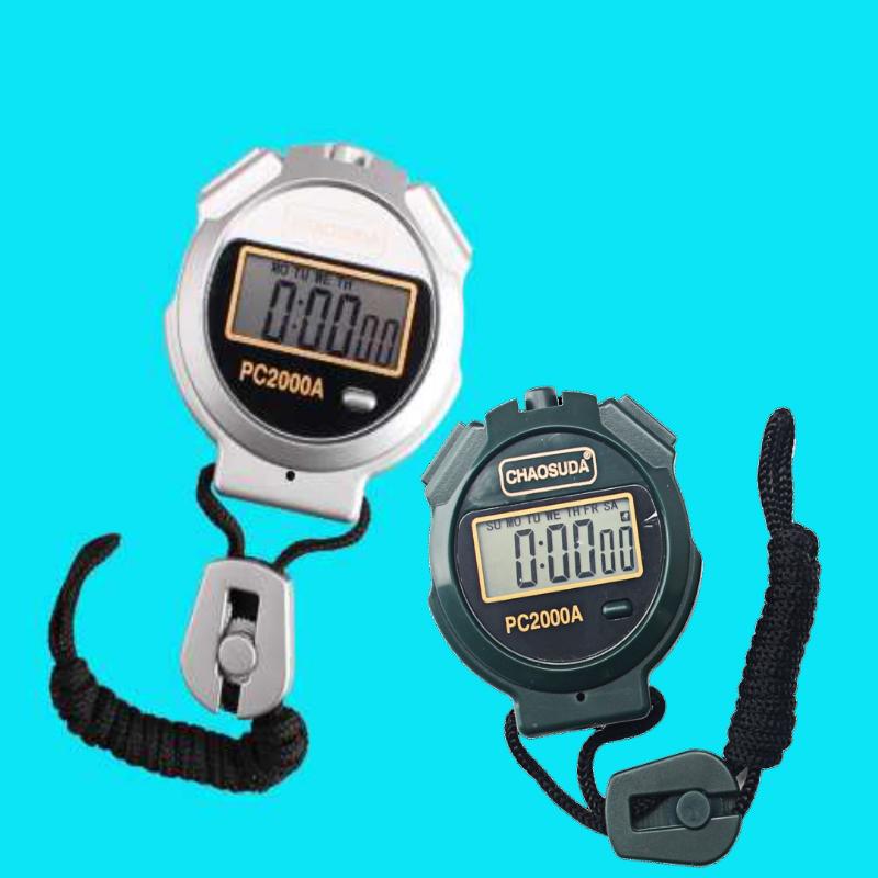 超速达PC2000A秒表大字单排计时工具7号电池驱动内有日期和闹钟