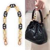 适用DIOR菱格水桶包链条配件改造手提腋下斜挎Jolie珍珠链条肩带