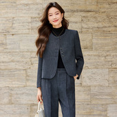 春秋小个子高端气质通勤职业小西服上衣 女2025新款 西装 套装