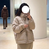 HUG羽绒服 鹅绒女装 新款 现货ICIC小禾 丝驼绒羽绒西装 羽绒服