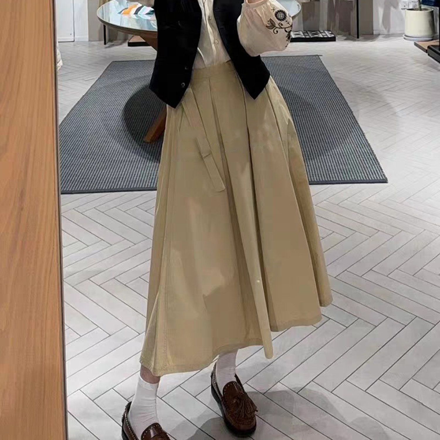 现货Max同源纯棉深圳南油春夏女装棉府绸半身裙