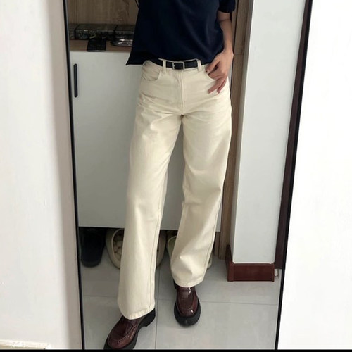 现货ICIC小禾同源女装新款棉弹力牛仔锥裤
