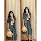 现货ICIC小禾同源深圳南油25新款 半裙 上衣 棉弹印花细布短袖 花式