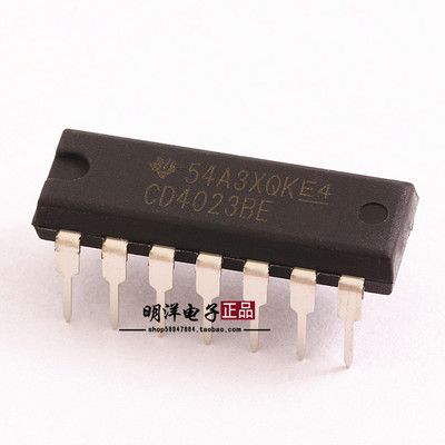CD4023BE 原装进口TI/德州 直插DIP-14 集成IC芯片 CD4023 全新