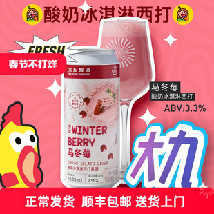 【惠同学】大九酿造新品果泥马冬莓酸奶冰淇淋西打500ml精酿啤酒
