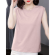 t恤女装 大码 2025夏季 洋气纯色体恤衫 女士背心上衣服 新款 纯棉无袖