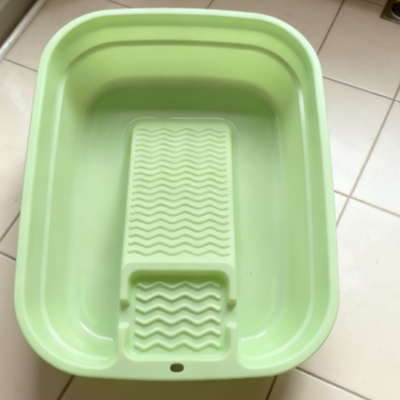 大号洗衣盆圆形搓衣板一体阳台家用带搓板学生宿舍塑料加厚搓衣盆