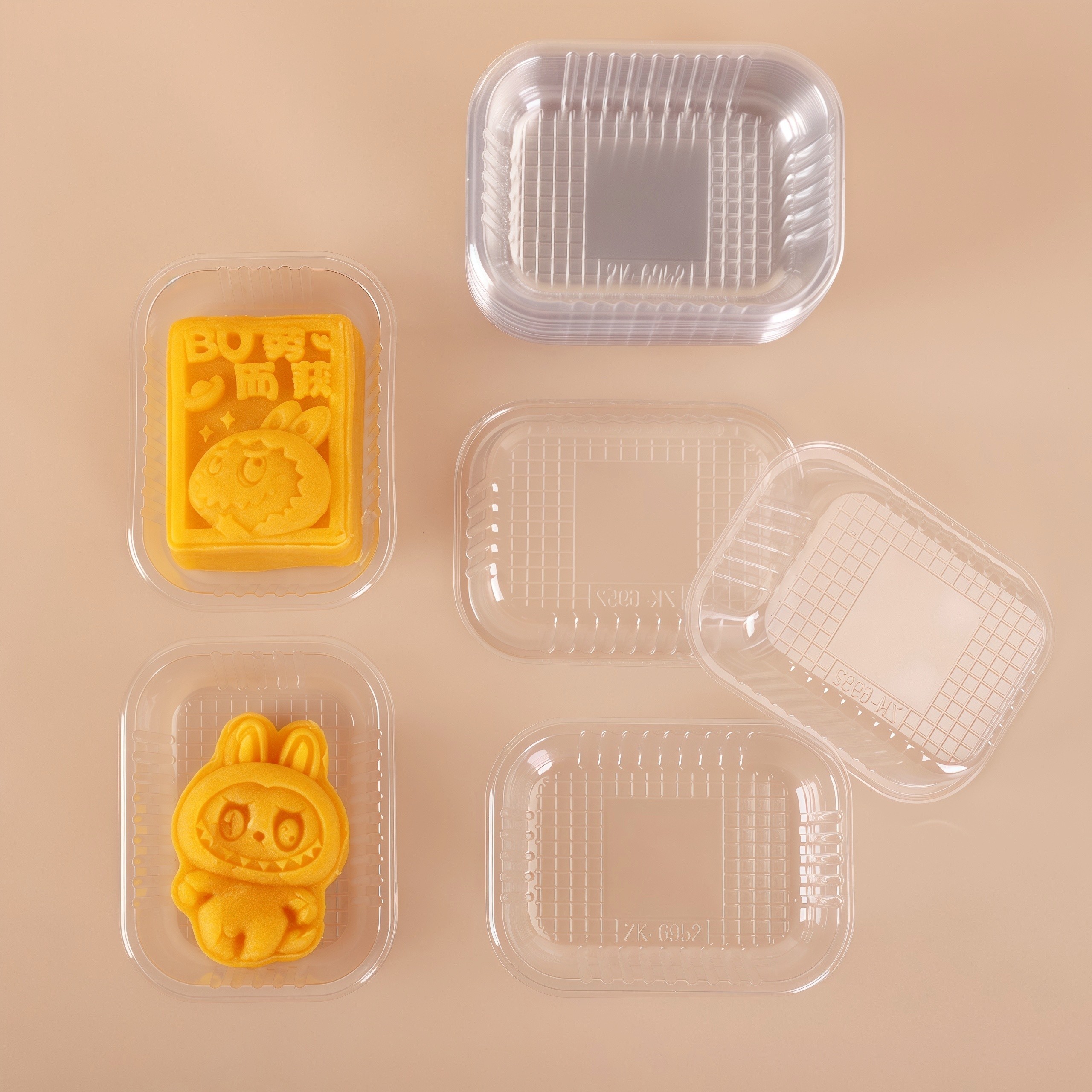 2530gDIY烘焙迷你手工小月饼绿豆糕点凤梨酥透明内托长方形小底托