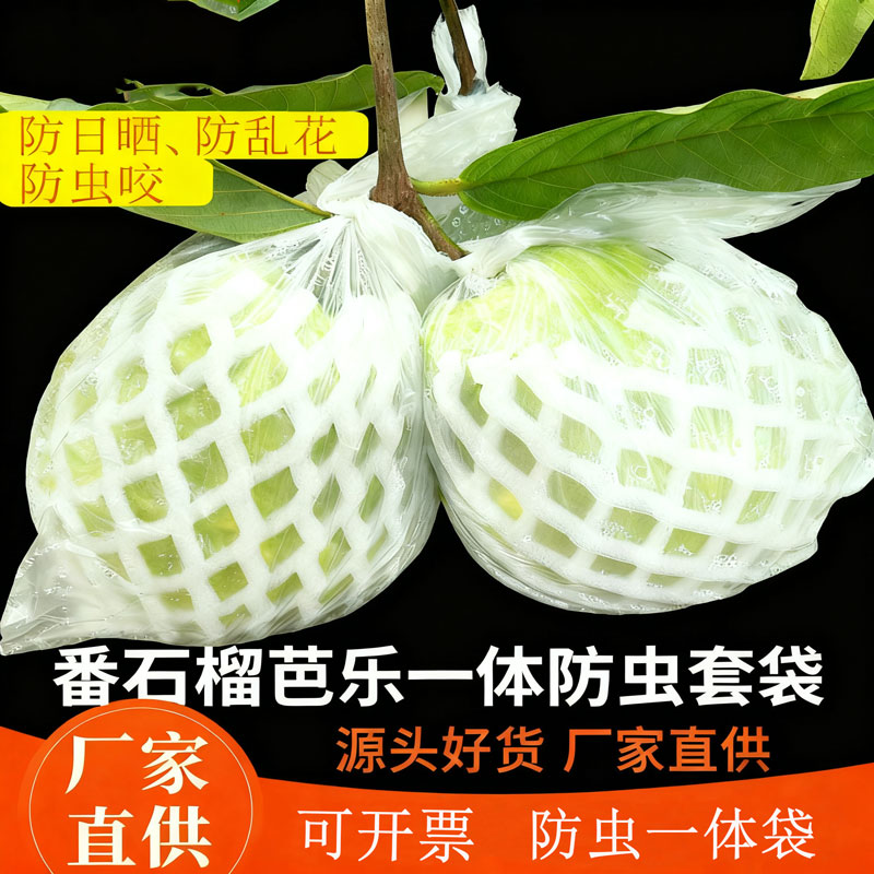 番石榴网套袋网袋芭乐防虫网袋专用一体泡沫包装袋石榴袋水果网套