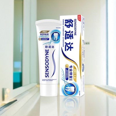 舒适达抗敏感牙膏专业修复 NovaMin技术专业牙齿修复100g官方正品