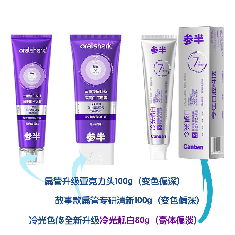 参半牙膏专研清新牙膏清新口气牙膏靓白牙齿清新口腔去黄去渍变色