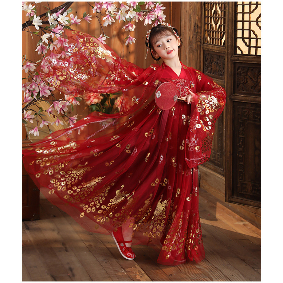 女童春夏汉服襦裙中国风古风改良儿童中大童春款超仙儿童古装汉服
