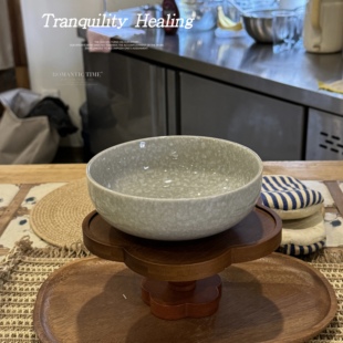 雪饼 一碗多用雪花釉陶瓷大碗装面装沙拉装菜装水果都合适微瑕