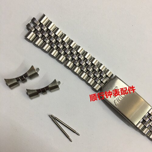 手表配件 英N老款表带 S度士老款表带 弧口不锈钢全钢表带18 20mm