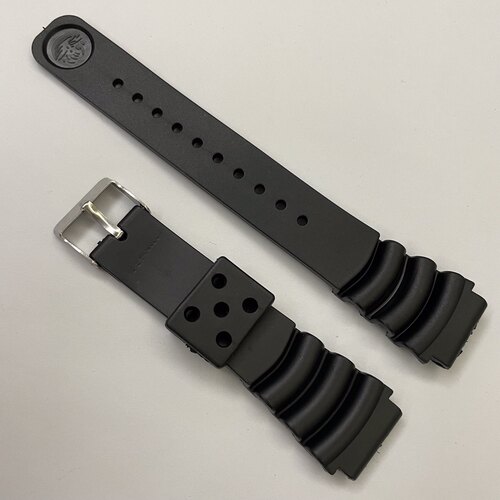 手表配件 手表硅胶皮带表带 柔软舒适硅胶带表带 黑色20 22mm耐用