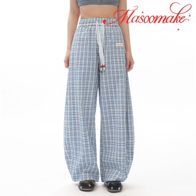 MASOOMAKE学生运动格子休闲裤