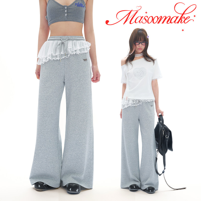 MASOOMAKE灰色运动休闲裤