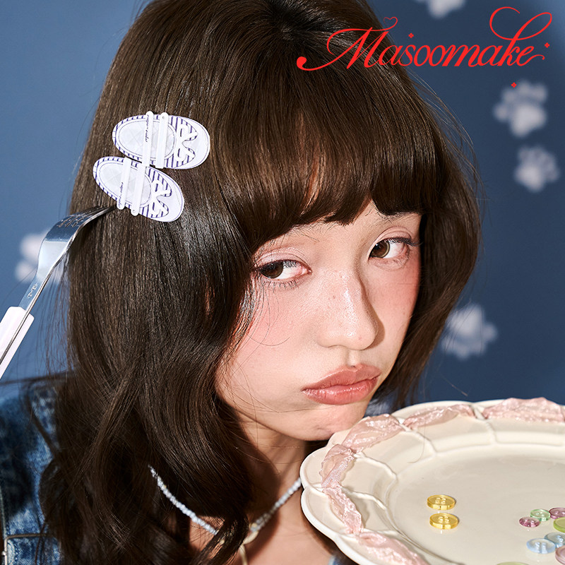 MASOOMAKE海军风小瓢鞋发卡
