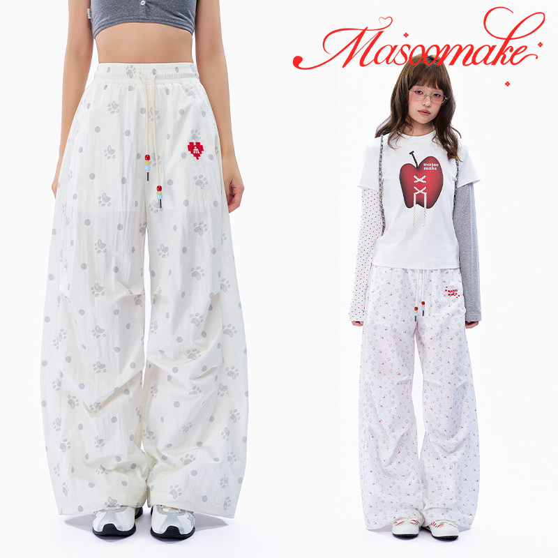 MASOOMAKE宽松运动工装裤