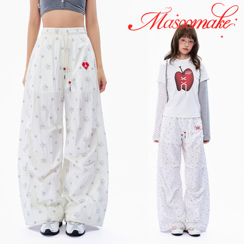MASOOMAKE宽松运动工装裤