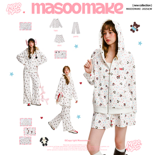 老玛儿2025年秋季新款趣味印花百搭卫衣外套宽松休闲裤时尚短裙女