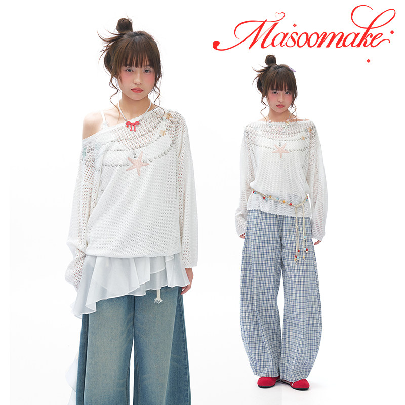 MASOOMAKE宽松百搭印花罩衫