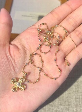 S925纯银项链十字架金刚杵新中式国风镶碳钻锆石轻奢高端小众级感