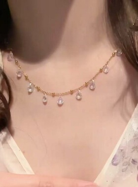 S925纯银项链星河璀璨镶满钻锆石耀眼流光轻奢高端小众级感锁骨颈