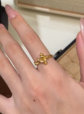 S925纯银戒指权杖蛇轻奢高端小众级设计感精致气质复古夸张百搭潮