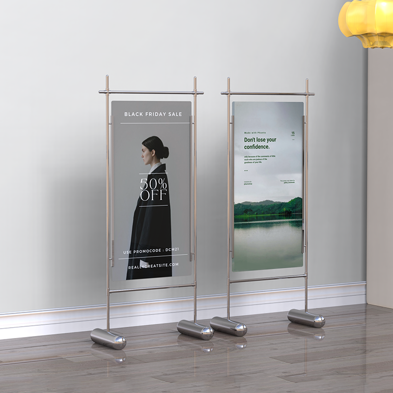 室内海报展示架 商场活动立牌广告架简约现代亚克力指示牌