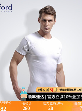 byford百富男士纯棉短袖T恤透气舒适打底衫商务休闲上衣MW8824