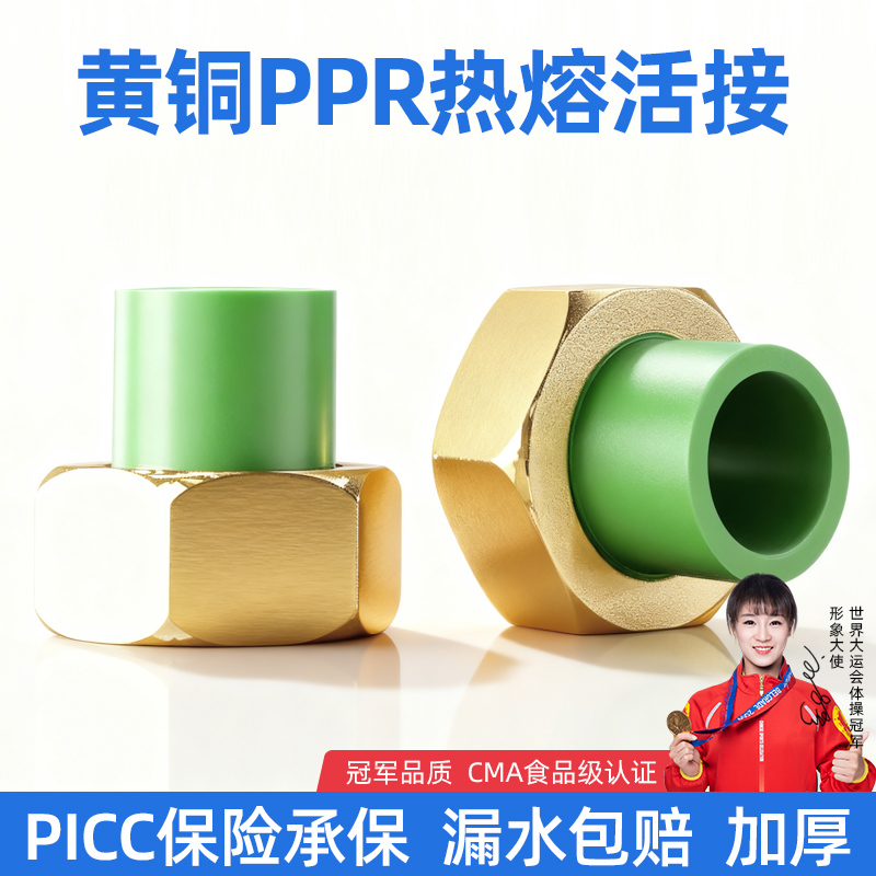 PICC保险纯铜PPR活接头不漏水