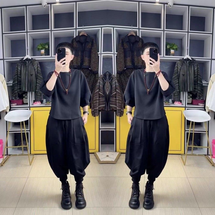 欧货休闲加厚灯笼袖卫衣哈伦裤套装2024秋冬新款显瘦T恤潮牌垮裤,女装/女士精品,休闲运动套装,淘宝优惠券,粉丝福利购,淘宝优惠卷