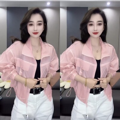 立领短防晒外套休闲轻薄时尚开衫