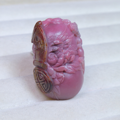 四川凉山盐源玛瑙粉嫩紫色葫芦吊坠毛衣链送妈妈朋友闺蜜自戴