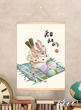 餐厅一日三餐美味美食标语装饰画饭店海报创意标语简约文字挂画