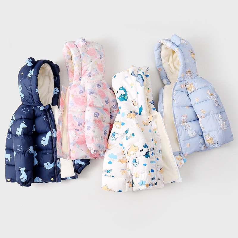 儿童棉服加绒加厚保暖冬季外套