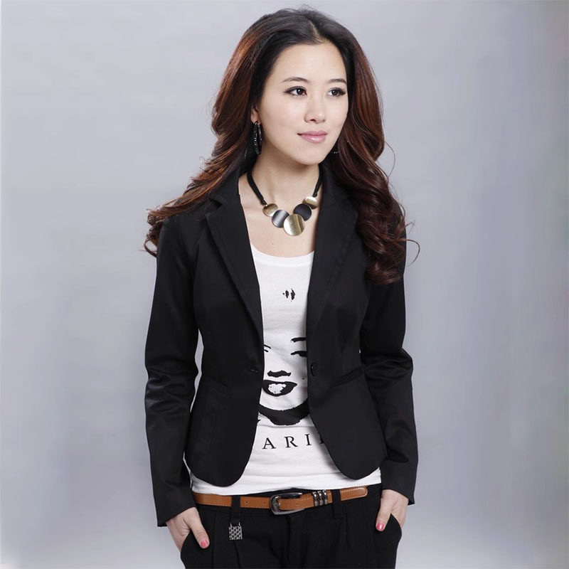 春秋新款修身小西装西服韩版大吗女装长袖显瘦女士外套上衣 1150