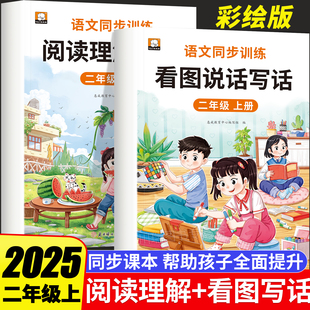 二年级上册语文专项练习阅读理解看图说话写话看拼音写词必背古诗文字词句训练小学2年级上册人教版教材同步课本一课一练基础练习