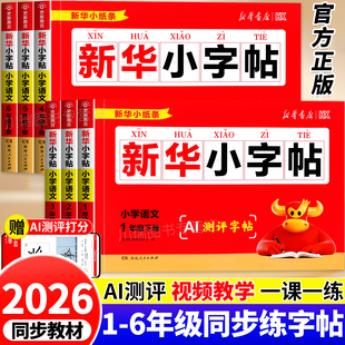 一年级练字帖二三四五六下册新华小字帖小纸条小学生专用人教版课本同步字帖语文生字描红笔画笔顺一二类字每日一练控笔训练练字本