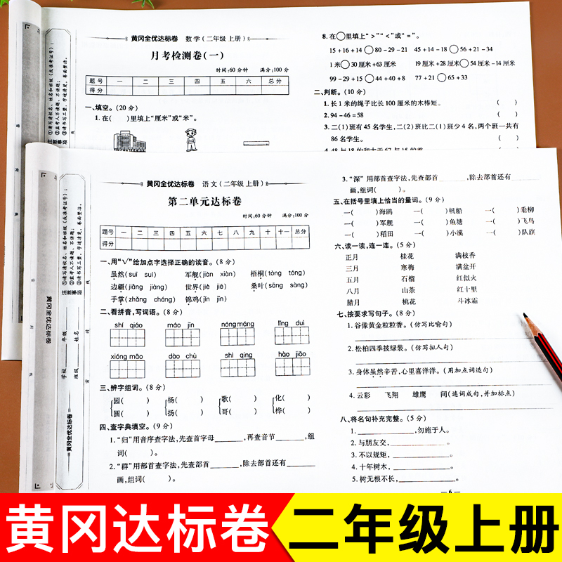 二年级上册试卷测试卷全套