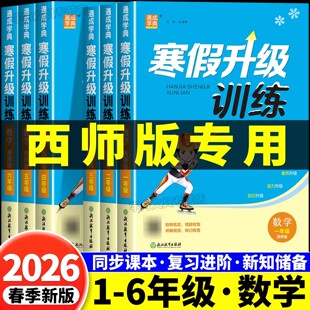 2026西师版数学寒假升级训练六年级下册数学寒假作业一二年级三四五年级思维训练题寒假衔接一本通小学同步训练习册天天练通城学典