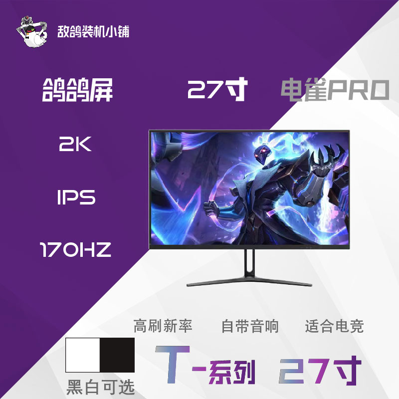 鸽鸽视界T系列 2K170HZ/240HZ IPS 电雀PRO 带音响京东方原装模组 电脑硬件/显示器/电脑周边 娱乐办公显示器/随心屏/移动屏 原图主图