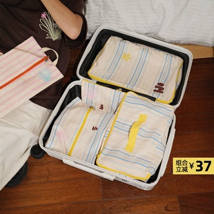 旅行收纳袋行李箱整理包洗漱衣服内衣分装 Tagi. 袋旅游出差四件套