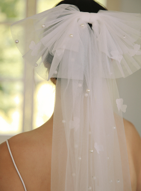 花瓣结婚婚礼拍照头纱yesdress