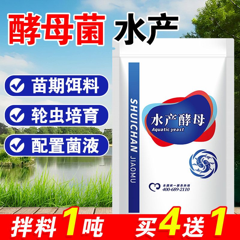 酵母菌水产养殖发酵菌液轮虫培育鱼虾蟹育苗期开口饵料海洋红酵母
