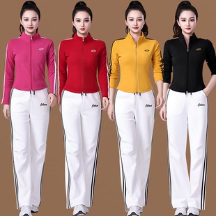 2025广场舞服装 立领户外运动衣 健身运动上衣秋冬加绒全开拉链长袖
