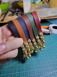 重金属手工牛皮纯铜钥匙扣日本枥木牛皮真皮车钥匙挂件纯铜钥匙扣