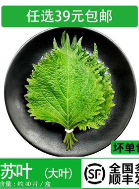 紫苏叶新鲜苏子叶大叶40片韩国烧烤包饭日本寿司料理刺身西餐摆盘
